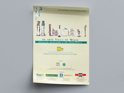 Diseño de cartel y catálogo exposición para la II Bienal de Arte Villa de Mijas