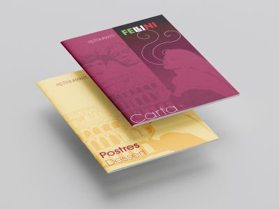 Cartas menús para Restaurante Fellini