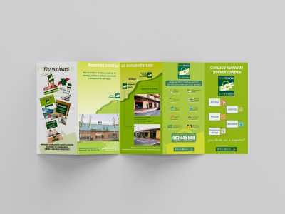 Diseño de folleto corporativo para Bricotiendas